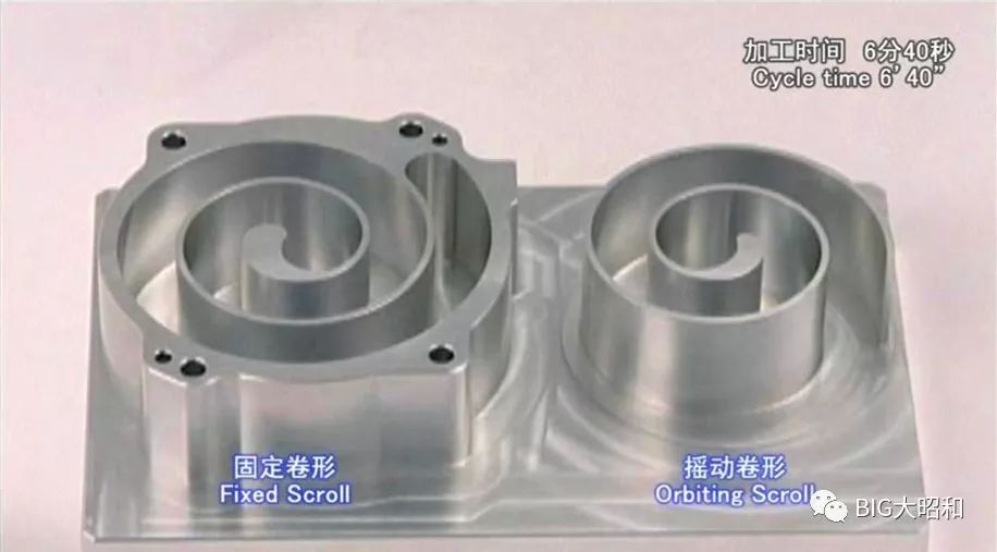 美夾E型刀柄的方肩銑、空壓機(jī)渦旋加工視頻